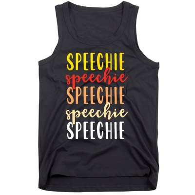 Speechie Retro Boho Speech Language Therapy SLP Gift Tank Top