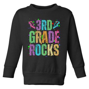 School Rocks Back To School Rockin 3rd Grade Rocks Toddler Sweatshirt