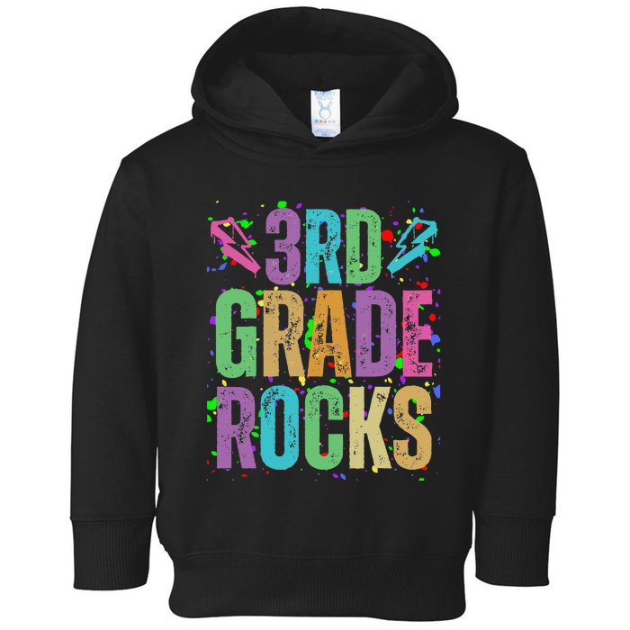 School Rocks Back To School Rockin 3rd Grade Rocks Toddler Hoodie