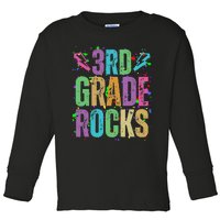 School Rocks Back To School Rockin 3rd Grade Rocks Toddler Long Sleeve Shirt