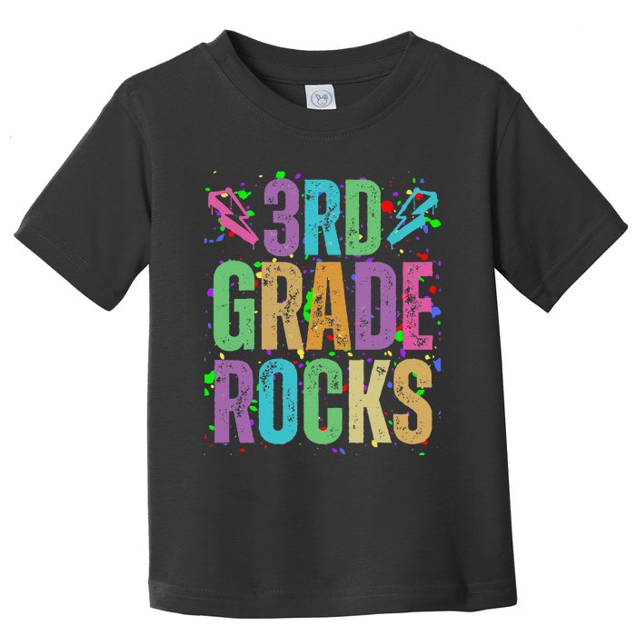 School Rocks Back To School Rockin 3rd Grade Rocks Toddler T-Shirt