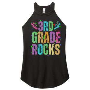 School Rocks Back To School Rockin 3rd Grade Rocks Women's Perfect Tri Rocker Tank