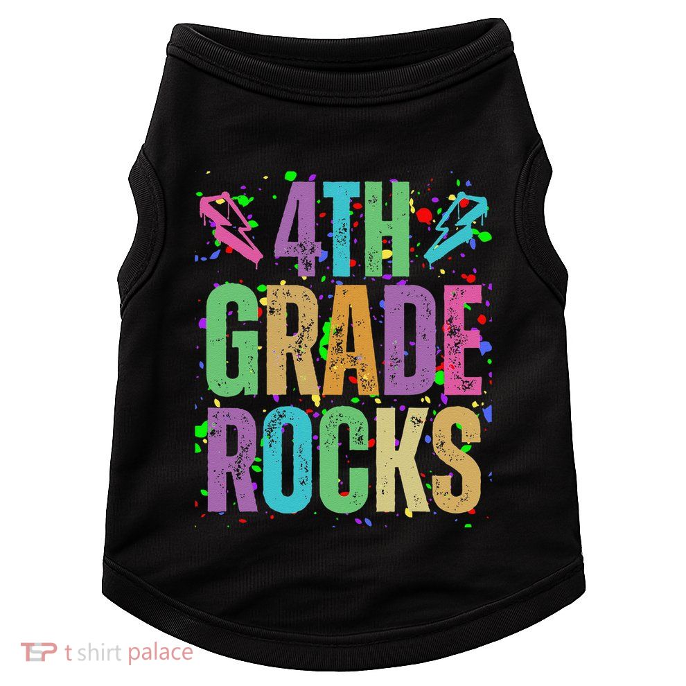 School Rocks Back To School Rockin 4th Grade Rocks Doggie Tank