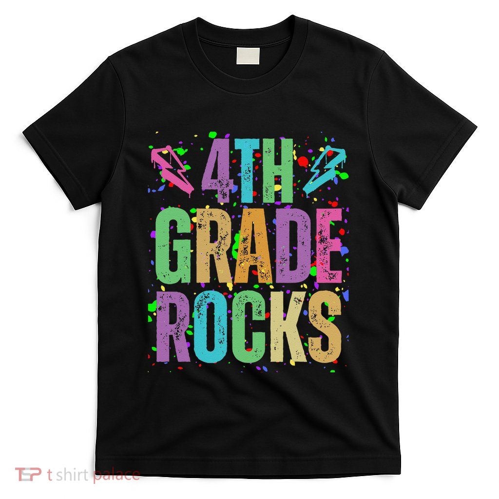 School Rocks Back To School Rockin 4th Grade Rocks T-Shirt