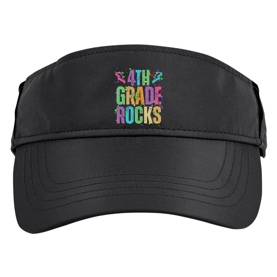 School Rocks Back To School Rockin 4th Grade Rocks Adult Drive Performance Visor