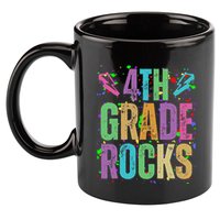 School Rocks Back To School Rockin 4th Grade Rocks 11oz C Handle Ceramic Mug