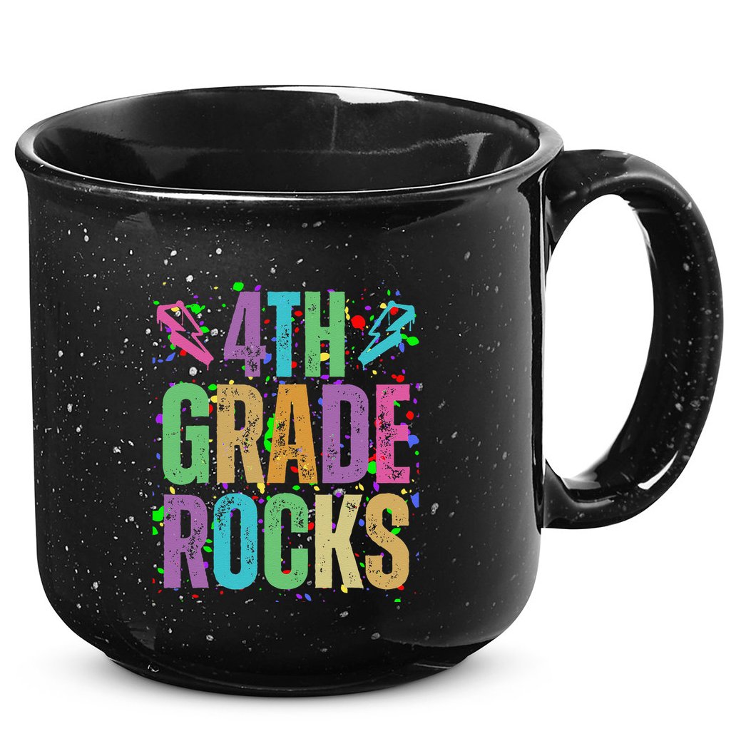 School Rocks Back To School Rockin 4th Grade Rocks 15oz Campfire Ceramic Mug
