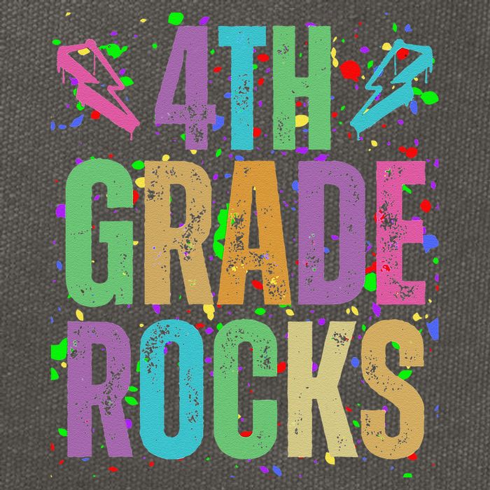 School Rocks Back To School Rockin 4th Grade Rocks Cotton Canvas Backpack