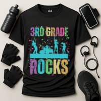 School Rocks Back To School Rockin 3rd Grade Rocks Cooling Performance Crew T-Shirt