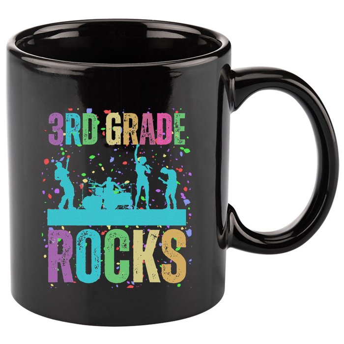 School Rocks Back To School Rockin 3rd Grade Rocks 11oz C Handle Ceramic Mug