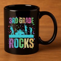 School Rocks Back To School Rockin 3rd Grade Rocks 11oz C Handle Ceramic Mug