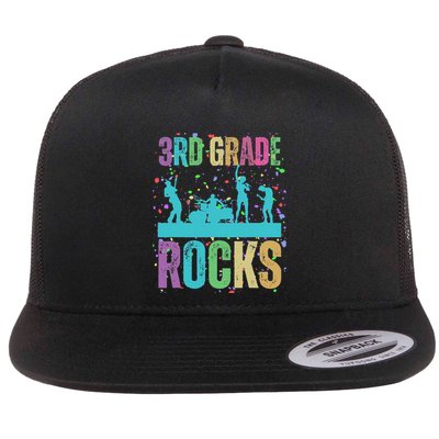 School Rocks Back To School Rockin 3rd Grade Rocks Flatbill Hat
