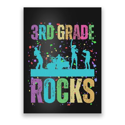 School Rocks Back To School Rockin 3rd Grade Rocks Poster
