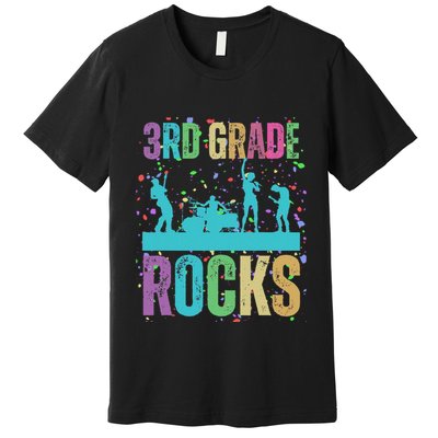 School Rocks Back To School Rockin 3rd Grade Rocks Premium T-Shirt