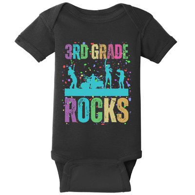 School Rocks Back To School Rockin 3rd Grade Rocks Baby Bodysuit