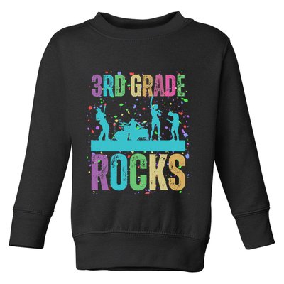 School Rocks Back To School Rockin 3rd Grade Rocks Toddler Sweatshirt