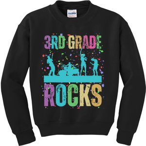 School Rocks Back To School Rockin 3rd Grade Rocks Kids Sweatshirt