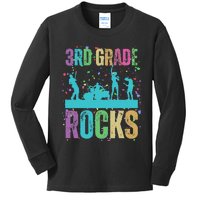 School Rocks Back To School Rockin 3rd Grade Rocks Kids Long Sleeve Shirt