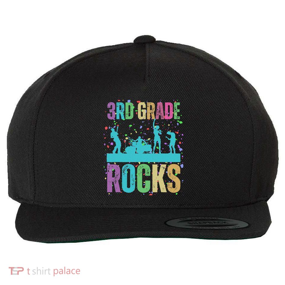 School Rocks Back To School Rockin 3rd Grade Rocks Wool Snapback Cap