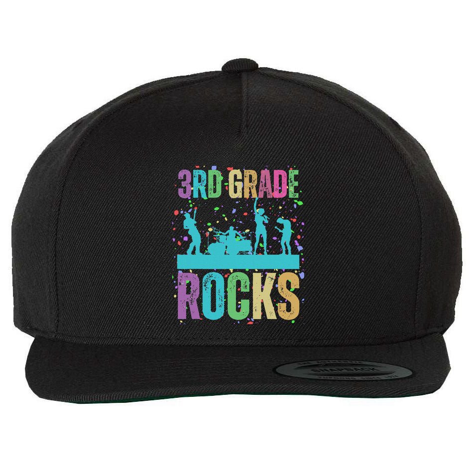 School Rocks Back To School Rockin 3rd Grade Rocks Wool Snapback Cap