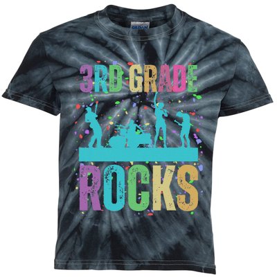 School Rocks Back To School Rockin 3rd Grade Rocks Kids Tie-Dye T-Shirt