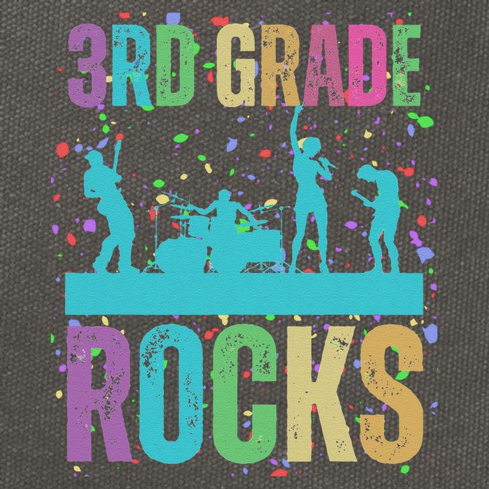 School Rocks Back To School Rockin 3rd Grade Rocks Cotton Canvas Backpack