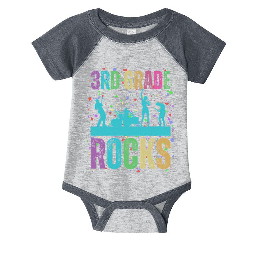 School Rocks Back To School Rockin 3rd Grade Rocks Infant Baby Jersey Bodysuit