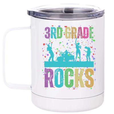 School Rocks Back To School Rockin 3rd Grade Rocks 12 oz Stainless Steel Tumbler Cup