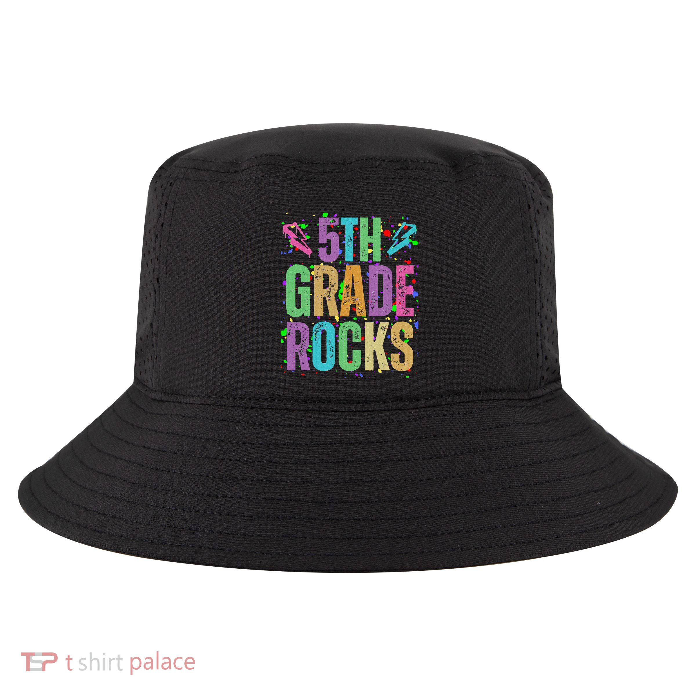 School Rocks Back To School Rockin 5th Grade Rocks Cool Comfort Performance Bucket Hat