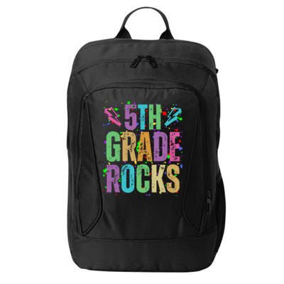 School Rocks Back To School Rockin 5th Grade Rocks City Backpack