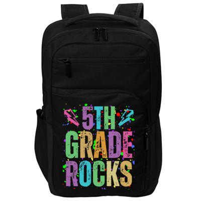 School Rocks Back To School Rockin 5th Grade Rocks Impact Tech Backpack