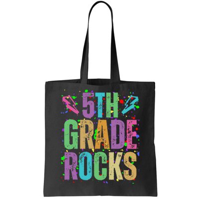 School Rocks Back To School Rockin 5th Grade Rocks Tote Bag