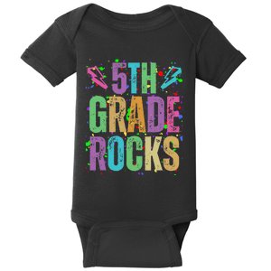 School Rocks Back To School Rockin 5th Grade Rocks Baby Bodysuit