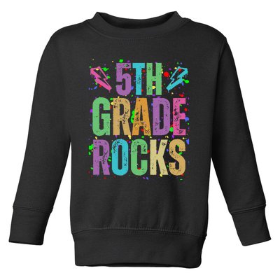 School Rocks Back To School Rockin 5th Grade Rocks Toddler Sweatshirt