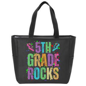 School Rocks Back To School Rockin 5th Grade Rocks Zip Tote Bag