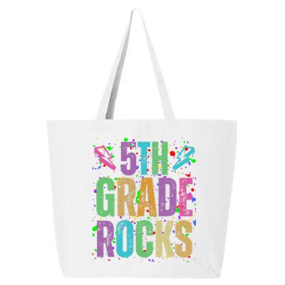 School Rocks Back To School Rockin 5th Grade Rocks 25L Jumbo Tote