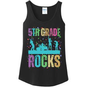 School Rocks Back To School Rockin 5th Grade Rocks Ladies Essential Tank