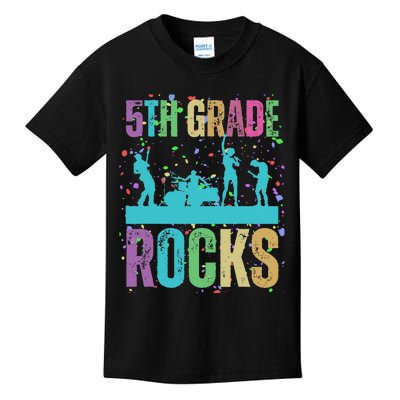 School Rocks Back To School Rockin 5th Grade Rocks Kids T-Shirt