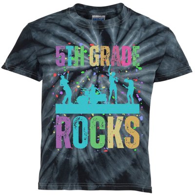 School Rocks Back To School Rockin 5th Grade Rocks Kids Tie-Dye T-Shirt