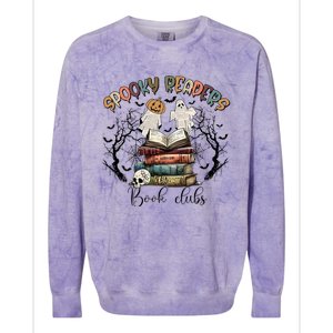 Spooky Readers Book Clubs Colorblast Crewneck Sweatshirt