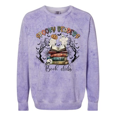 Spooky Readers Book Clubs Colorblast Crewneck Sweatshirt