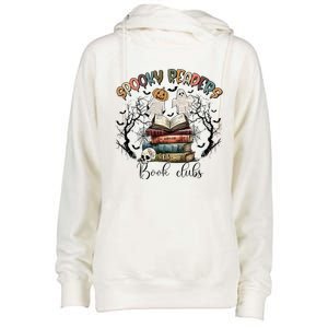 Spooky Readers Book Clubs Womens Funnel Neck Pullover Hood