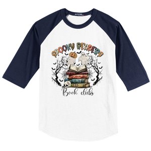 Spooky Readers Book Clubs Baseball Sleeve Shirt