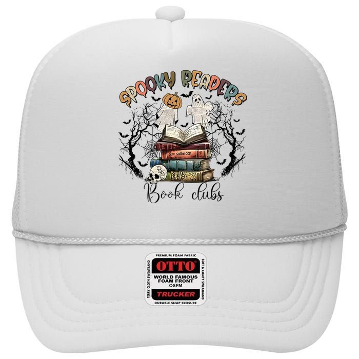 Spooky Readers Book Clubs High Crown Mesh Back Trucker Hat