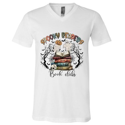 Spooky Readers Book Clubs V-Neck T-Shirt