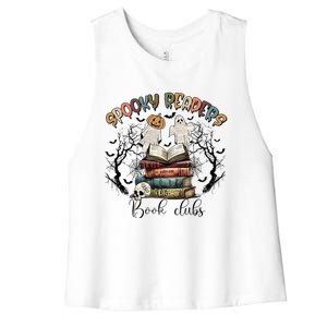 Spooky Readers Book Clubs Women's Racerback Cropped Tank