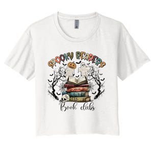 Spooky Readers Book Clubs Women's Crop Top Tee