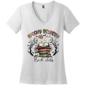 Spooky Readers Book Clubs Women's V-Neck T-Shirt