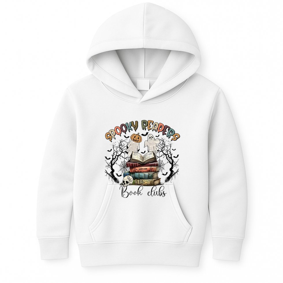 Spooky Readers Book Clubs Kids Hoodie