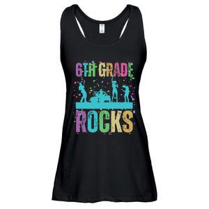 School Rocks Back To School Rockin 6th Grade Rocks Ladies Essential Flowy Tank